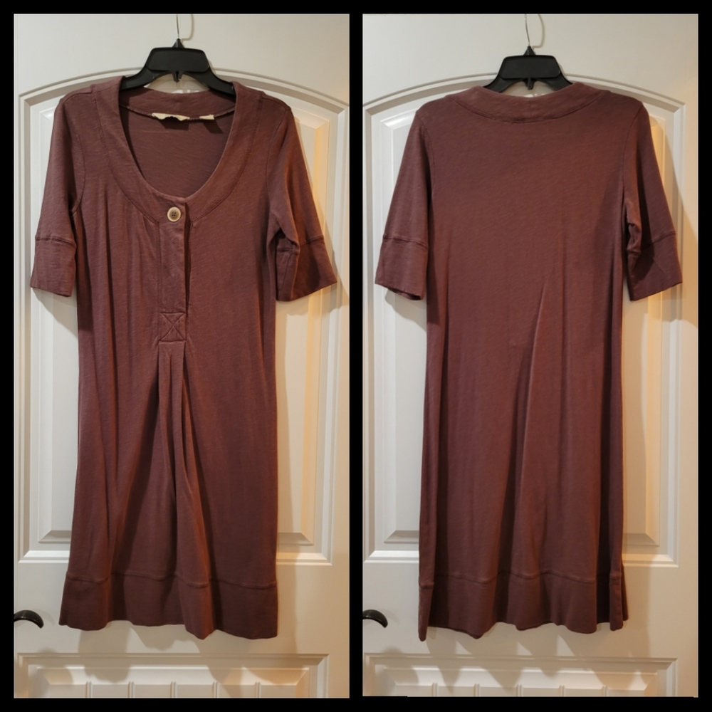 Natural Reflections brown cotton midi dress